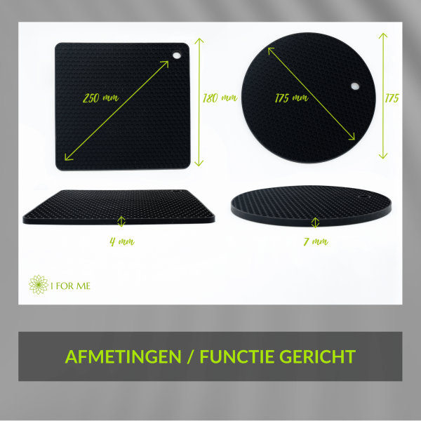 Silicone Onderlegger Onderzetter 4 stuks